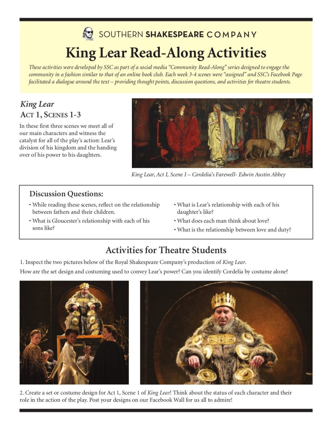 King Lear Read Along Resources pt.1